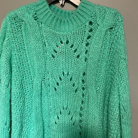 Topshop Turquoise Knitted Lofty Jumper - Picture 6 of 6